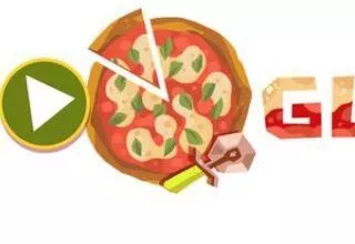 Interaktives Doodle zur Feier der Pizza