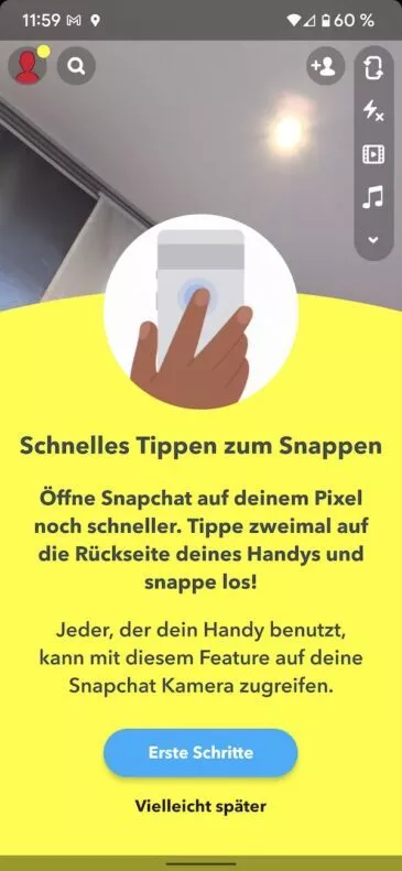 20211214 Quick Tap to Snap 6 | Android-User.de