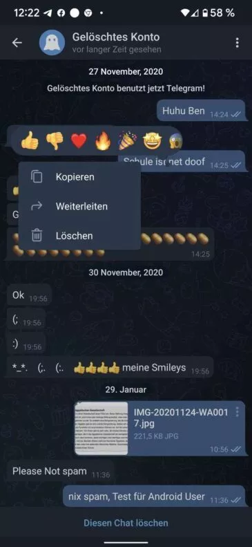 20220127 Telegram Reaktionen | Android-User.de2