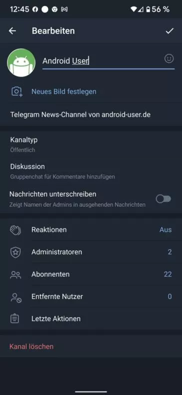 20220127 Telegram Reaktionen | Android-User.de9