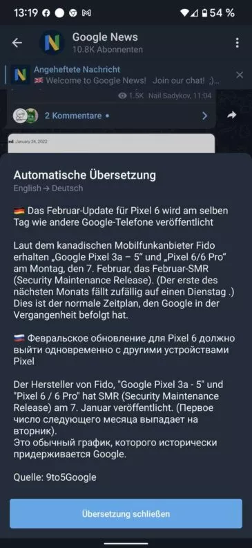 20220127 Telegram Translate | Android-User.de20