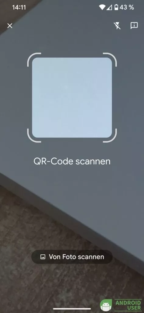QR Code Scanner Android Fotos scannen