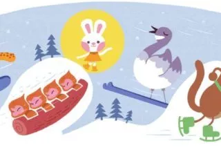 Google Doodle zum Start der Olympischen Winterspiele