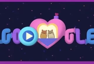 Interaktives Google Doodle zum Valentinstag 2022