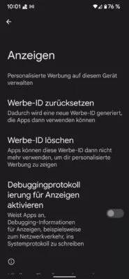20220222 Werbe ID Android 12
