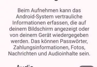 Android 14 – Bildschirmaufzeichnung wird verbessert