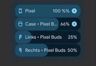 Pixel Batterie Widget erhält Restdaueranzeige
