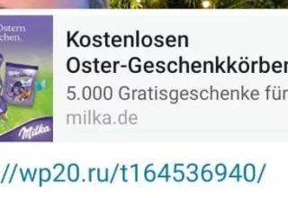 WhatsApp – Milka Osterkörbchen, Fake, Warnung !!!