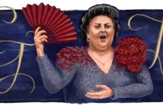 Montserrat Caballé – Doodle zum 89. Geburtstag von La Superba