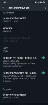 20220506 WhatsApp Reaktionen Einstellungen