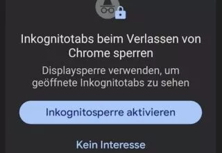 Tipp – Chrome Inkognito Modus per Fingerabdruck entsperren
