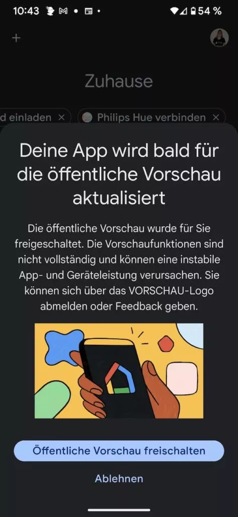 20221122 Google App öffentliche Vorschau