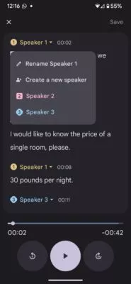 20221215 Google Recorder Speaker Labels | Android-User.de0003