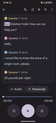 20221215 Google Recorder Speaker Labels | Android-User.de0004