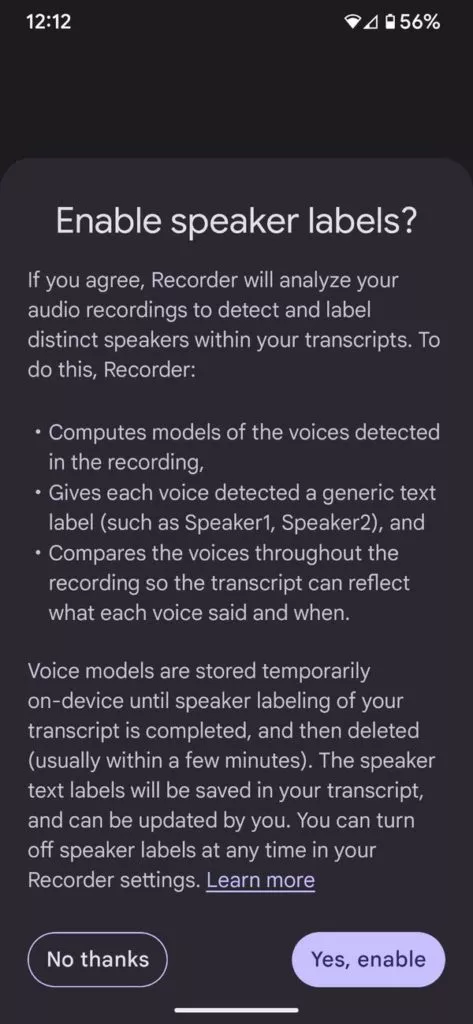20221215 Google Recorder Speaker Labels | Android-User.de0005