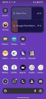 20230217 Pixel Watch Akku morgens