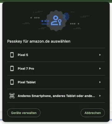 Passkey Amazon