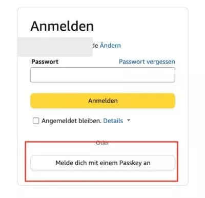 Passkeys Amazon