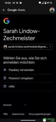 Passkeys verwenden Android