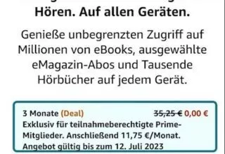 Amazon Kindle Unlimited – 3 Monate gratis nutzen
