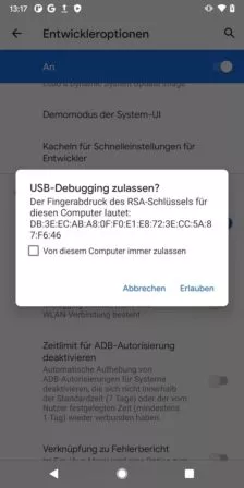 USB-Debugging zulassen