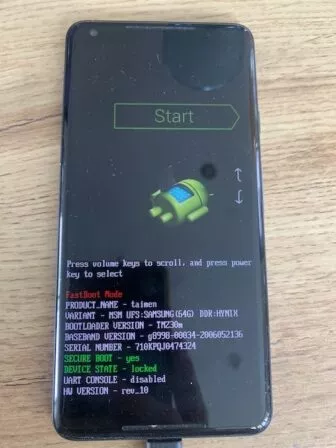 Über das Bootloader-Menü kannst du den Bootloader entsperren.