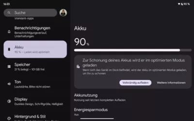 20230717 Pixel Tablet Akku Dock Laden