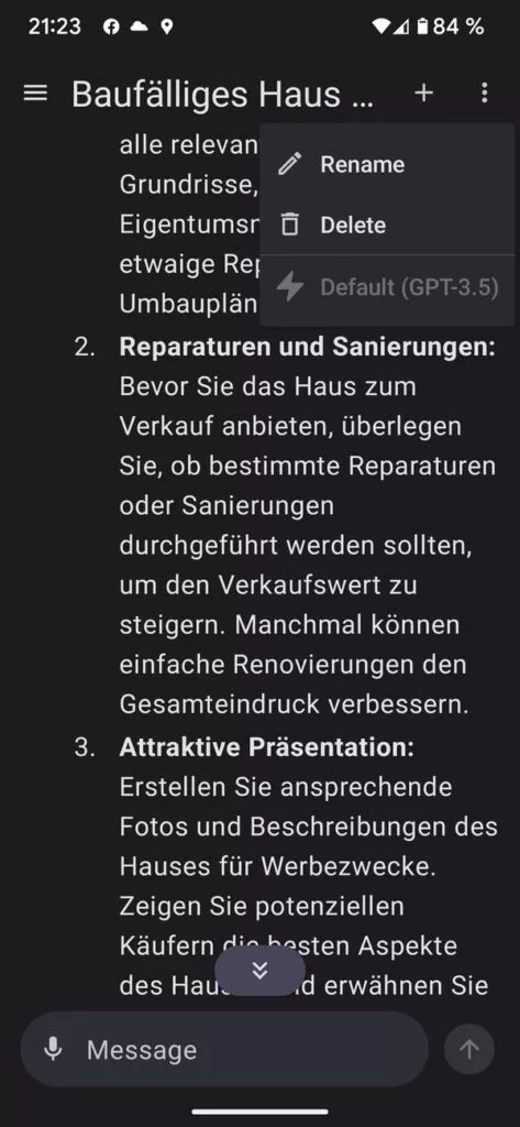 20230728 ChatGPT | Antwort von ChatGPT