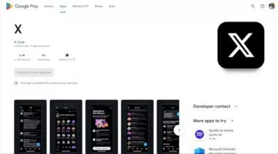 20230728 TwitterX Play Store USA