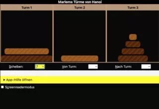 Barrierefreie Apps – Marlems Türme von Hanoi