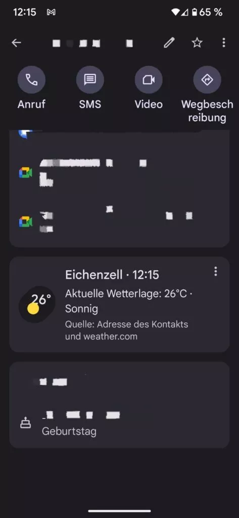 Wetterinformationen an einem anderen Ort