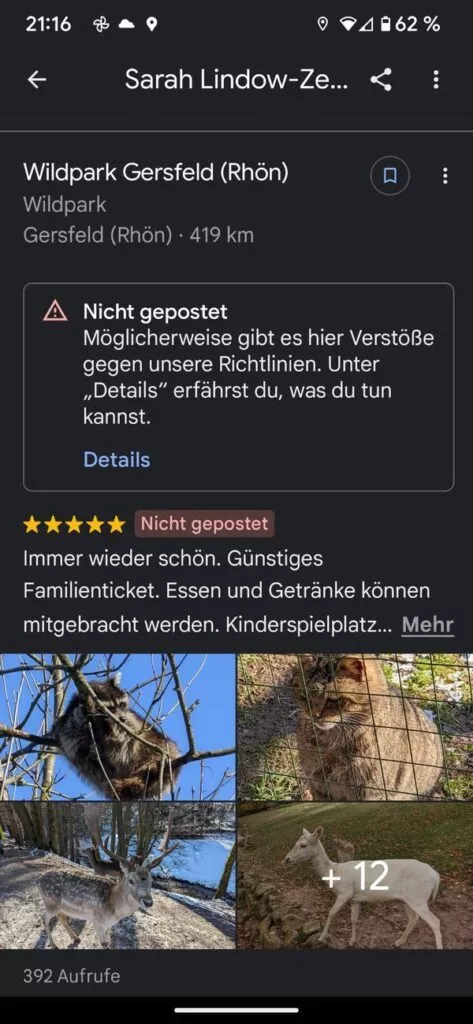 Rezension wurde nicht gepostet