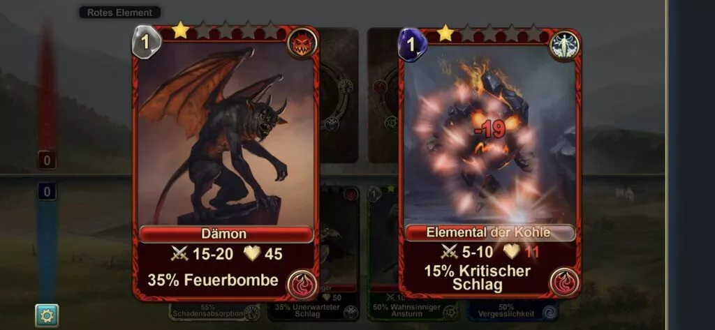 Angriff und Verteidigung bei Blood of Titans