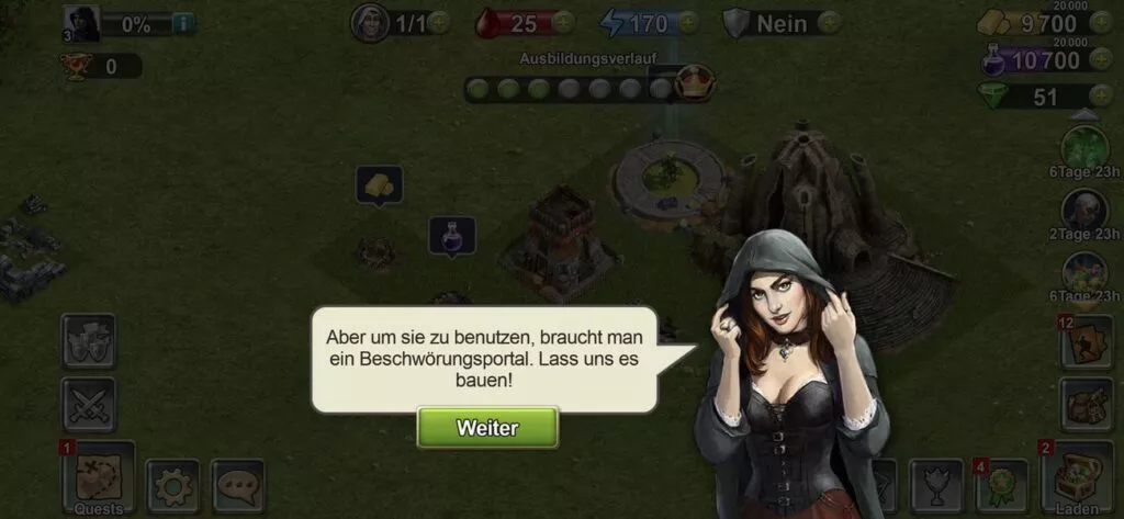 Du musst ein Beschwörungsportal bauen