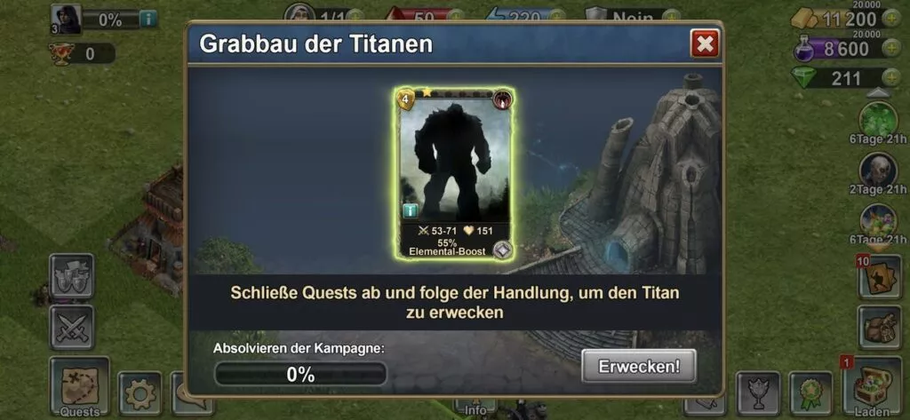 Blood of Titans Grabbau der Titanen