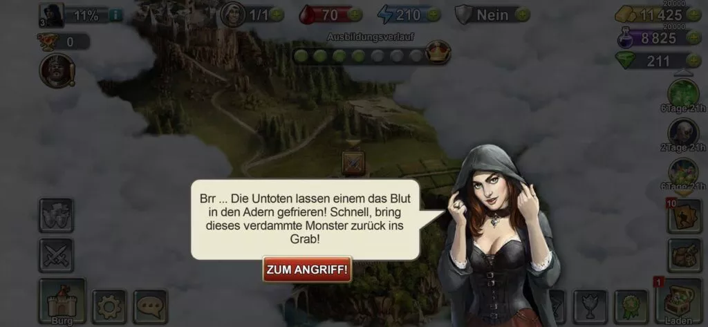 Zum Angriff gegen die Untoten