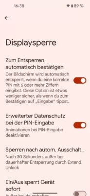 Das Entsperren lässt sich nach dem Update auf Android 14 automatisch bestätigen