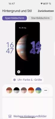 Neue Sperrbildschirmuhren und Anpassungen unter Android 14