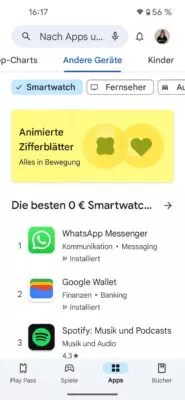 20230829 WearOS Smartwatch Ziffernblätter