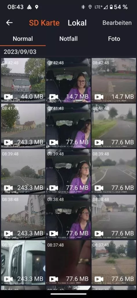 Aufgezeichnete Videos 1