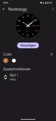 Anpassen des Nostology Watchface