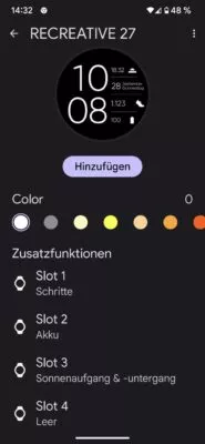 RE27 Watchface Anpassung