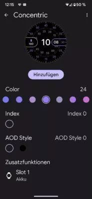 Concentric Watchface bietet viele Anpassungen