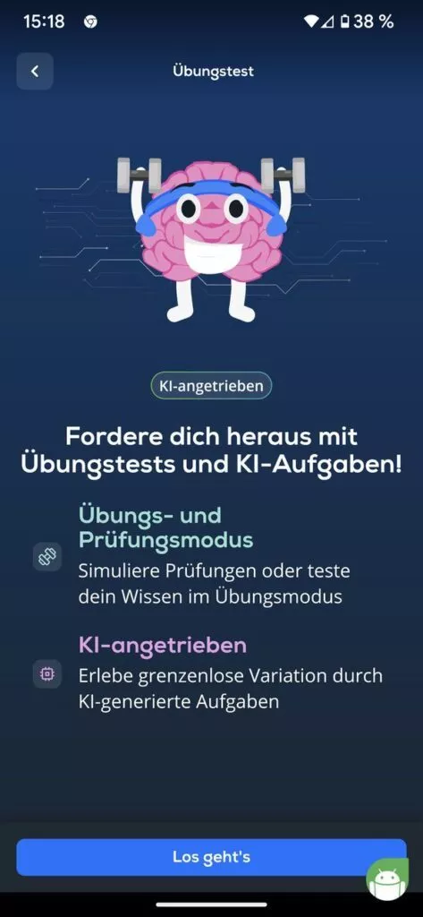 KI Lerntest in Simpleclub