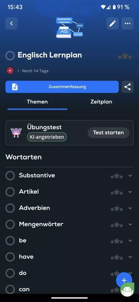 Lernthema Englisch Themen