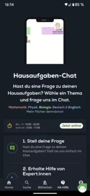 Simpleclub bietet einen Hausaufgabenchat mit HIlfe