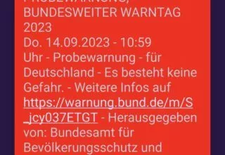 Der Bundesweite Warntag [2023]– Cell Broadcast, Test erfolgreich