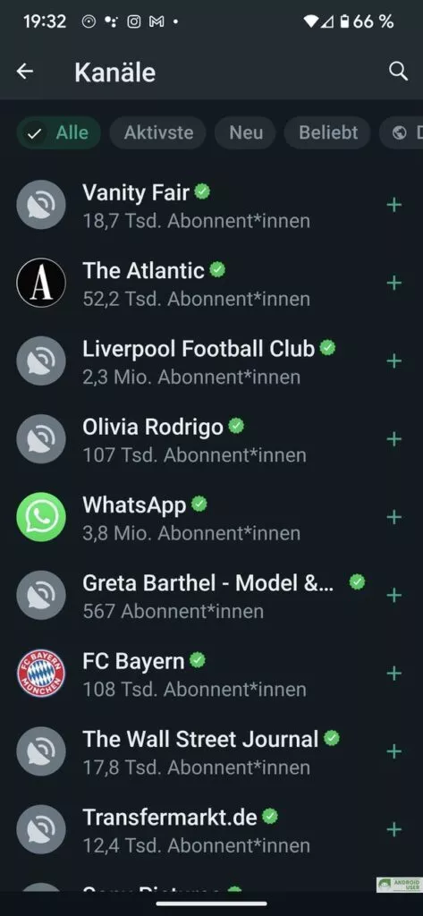 Einige WhatsApp Kanäle sind in Deutschland bereits am Start