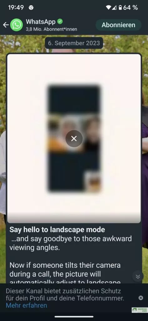Abonnieren der WhatsApp Kanäle