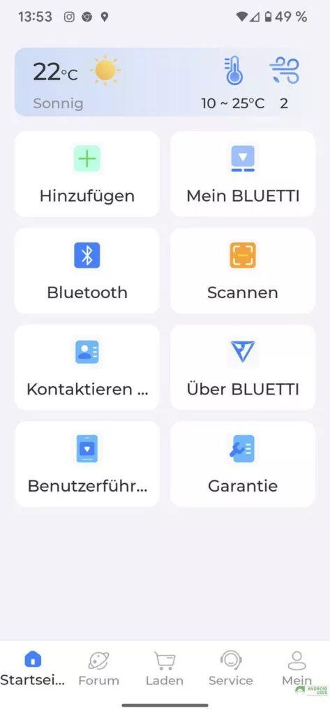 Verbinden der BLUETTI AC60 Powerstation mit der App